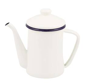 Pearl Metal Hb-4415 Coffee Pot White 20.3 Fl Oz 600 Ml Enamel Perfect Size