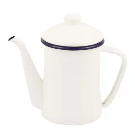 Hb-4415  Pearl Metal Coffee Pot White 20.3 Fl Oz 600 Ml Enamel Perfect Size
