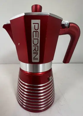 02cf116 Pedrini Infinity Italian Stovetop Coffee Espresso Maker 6 Cup Moka Pot Red