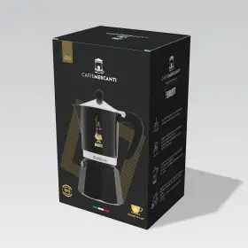 Piazza Mercanti 051166070200 Caffe Stovetop Moka Pot 6 Italian Espresso Cups - Limited Edition Ma