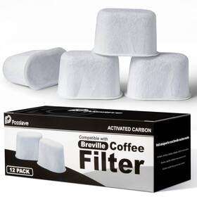 Possiave Bes800xl 12-pack Charcoal Water Filters Compatible With 12 Pack Gray