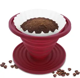 Prasacco 313027244280 Pour Over Coffee Maker Collapsible Dripper Portable Ca