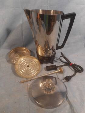 Presso Kk09a Vintage Presto Super Speed 9 Cup Coffee Percolator Complete Tested Works