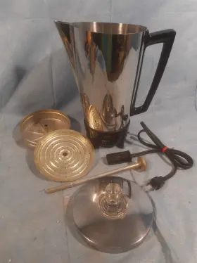 Kk09a Presso Vintage Presto Super Speed 9 Cup Coffee Percolator Complete Tested Works