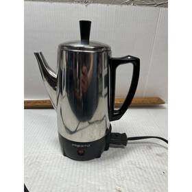 Presto 0282202 Vintage Coffee Percolator 6 Cup Stainless Steel Electric