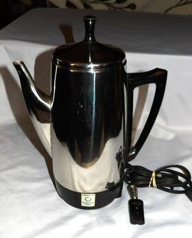 Presto 02881104 Stainless Steel 12 Cup Electric Percolator Coffee Pot Works Good