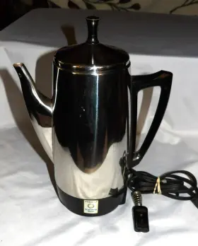 02881104 Presto Stainless Steel 12 Cup Electric Percolator Coffee Pot Works Good