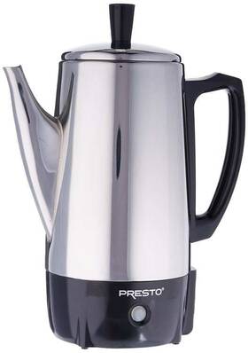 Presto Fba 2822 6-cup Stainless Steel Coffee Maker Automatic Percolator Reusable Filter