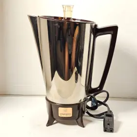 Pk05b Presto Vintage Super Speed Coffee Percolator Mcm Starburst Stainless Steel