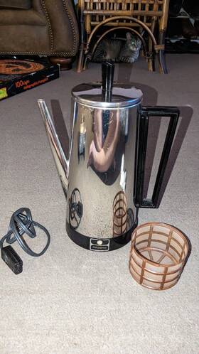 Presto Pk09a Vintage Perk Coffee Pot Nice Condition Tested Model Is Very Rare