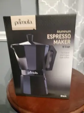 Primula 741393127683 Aluminum Espresso Maker New 6 Cup Black