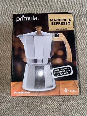 Primula 741393179705 Aluminum Stove Top Espresso Maker Percolator Pot For Moka Used Once 6c