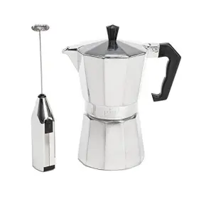 Primula 741393188547 Stovetop Espresso Maker And Handheld Electric Milk Frother Gift Set Moka Pot