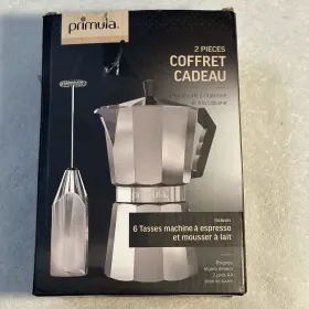 Pes-1202 Primula Stovetop Espresso Maker And Handheld Electric Milk Frother New Open Box