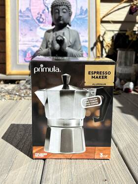 Primula Pes-3303 New Stovetop Espresso Maker 3-cup Aluminum Coffee Pot Silver In Box