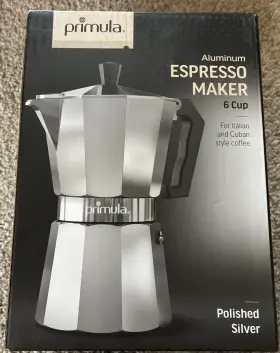 Pes-3306-silver Primula 6 Cup Espresso Maker For Italian And Cuban Style Coffee