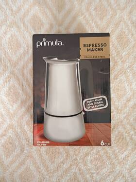 Primula Pes2-4606 Stainless Steel Stovetop Espresso Maker 6 Cup Polished Silver