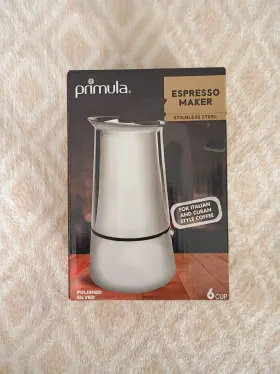 Pes2-4606 Primula Stainless Steel Stovetop Espresso Maker 6 Cup Polished Silver