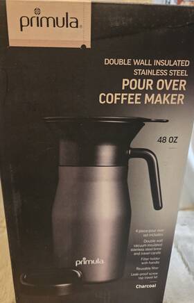 Primula Pr12272-as 48oz Double Wall Insulated Stainless Steel Pour Over Coffee Maker