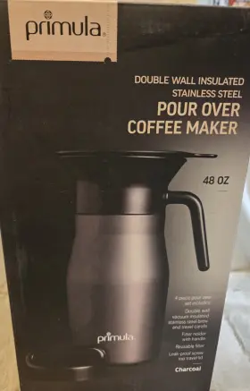 Pr12272-as Primula 48oz Double Wall Insulated Stainless Steel Pour Over Coffee Maker