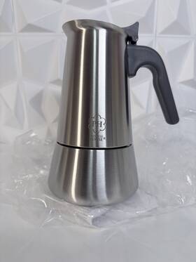 Princess House 12482 Stainless Steel Induction Stovetop Espresso Maker 4 Cups 17oz