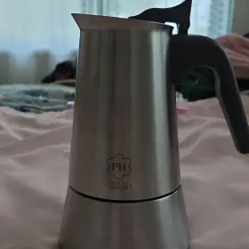 L2429 Princess House Stainless Steel Induction Ready Moka Pot Espresso Maker