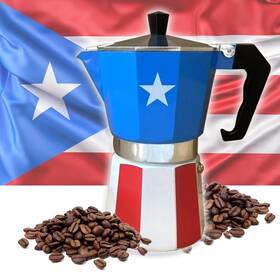 Prk 14 056419090847 Puerto Rico Coffee Pot Aluminum Moka With Rican Flag Design Tr