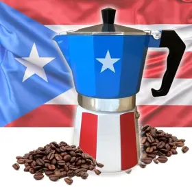 Prk 14 056419090847 Puerto Rico Coffee Pot Aluminum Moka With Rican Flag Design Tr