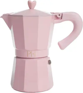 Proxxi 726084810600 Italian And Cuban Style Stovetop Espresso Maker 6-cup Pink Heart Knob