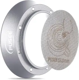 58.5filter Pusee 58funnel 58mm Espresso Dosing Funnel And 58.5mm Puck Silver