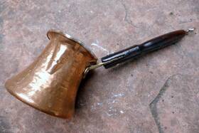 Pyatigorsk 607087210030 Copper Cezve Turkish Armenian Coffee Pot Turka Ibrik Maker Handle