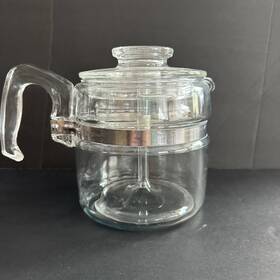 Pyrex 7754-b Flameware Glass Coffee Percolator 4 Cup Complete Vintage Usa
