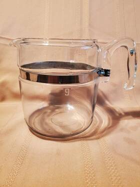 Pyrex 7759b Vintage 9 Cup Flameware Clear Glass Coffee Pot Only