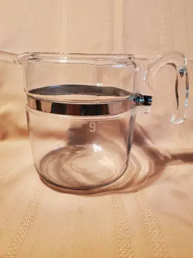 7759b Pyrex Vintage 9 Cup Flameware Clear Glass Coffee Pot Only