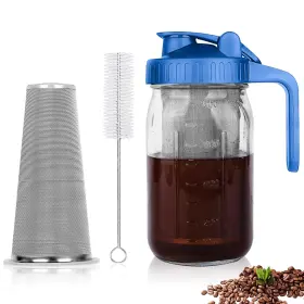 Qhh 224268174707 Cold Brew Coffee Maker 32oz Pitcher With Stainless Steel Super Den