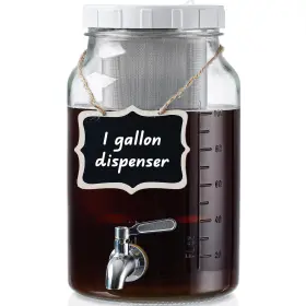 Qianfenie 749676531578 1 Gallon Cold Brew Coffee Maker - Mesh Filter Stainless Steel Spi