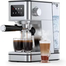 Em625 Qja Espresso Machine 20 Bar Professional Maker Milk Frother Sliver