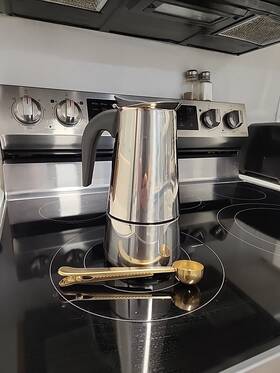 Ragnar Legacy 795735350300 Stovetop Coffee Maker Espresso Stainless Steel 14 Oz Moka Pot Italian Nib