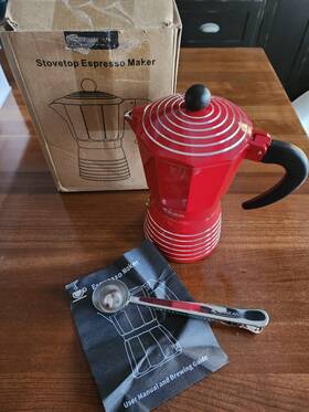 Rainbean 51800 Moka Pot 6 Cup Stovetop Espresso Maker