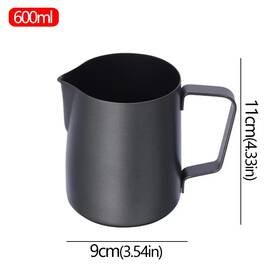Rapidroo-shop 313103888858 350/600ml Espresso Coffee Pull Flower Milk Cup Pots Handle Stainless Steel Coffe