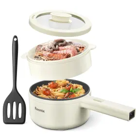 B0c7zmxqd3 Reemix Electric Hot Pot With Steamer 1.6l Non-stick Saut Pan -