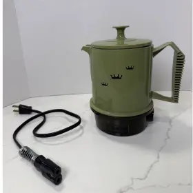 7503-1076 Regal Vintage Poly Perk Avocado Green Coffee Percolator 2-4 Cup Model