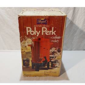 Regal K7420f Poly Perk Electric Percolator 10-20 Cup Orange Black Shiny