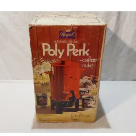 K7420f Regal Poly Perk Electric Percolator 10-20 Cup Orange Black Shiny