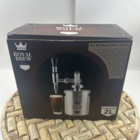 Royal Brew 090222969278 The Original Nitro Cold Coffee Maker 64 Oz Keg - Stainless Steel