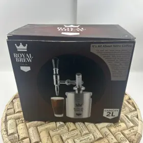 Royal Brew 090222969278 The Original Nitro Cold Coffee Maker 64 Oz Keg - Stainless Steel