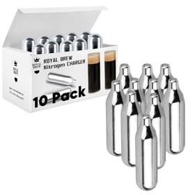 Royal Brew Est. 1987 703791537068 10 Pack Nitrogen Chargers For Nitro Cold Coffee Makers N2 Ca