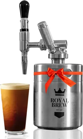 Rbnitro20 Royal Brew Est. 1987 Nitro Cold Coffee Maker Gift For Lovers 64oz Home Keg