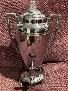 11369 Royal Rochester Vtg 1930s Electric Coffee Percolator Chrome Art Deco With Cord