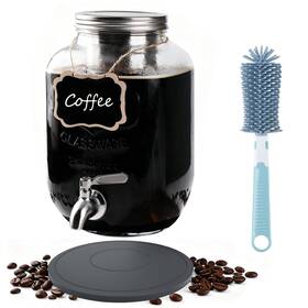 Ruilemei 764269949943 Cold Brew Coffee Maker With Silicone Mat 1 Gallon Glass Pitcher Stainle